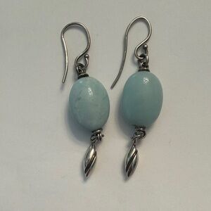 Michael Dawkins SS and amazonite drop earrings